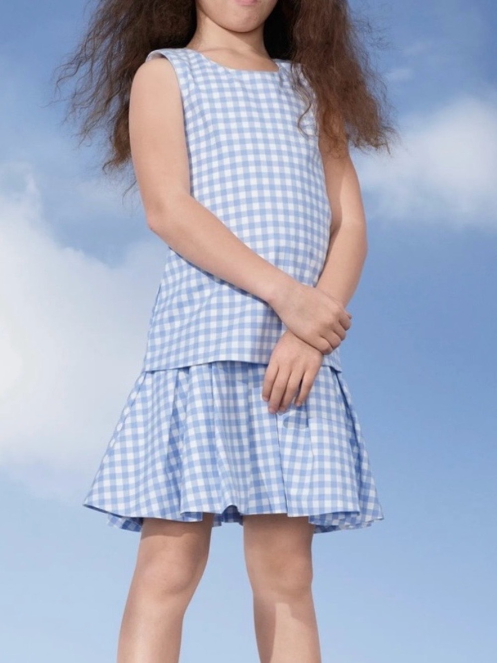Victoria Beckham for Target Blue and White Gingham Girls' Dress